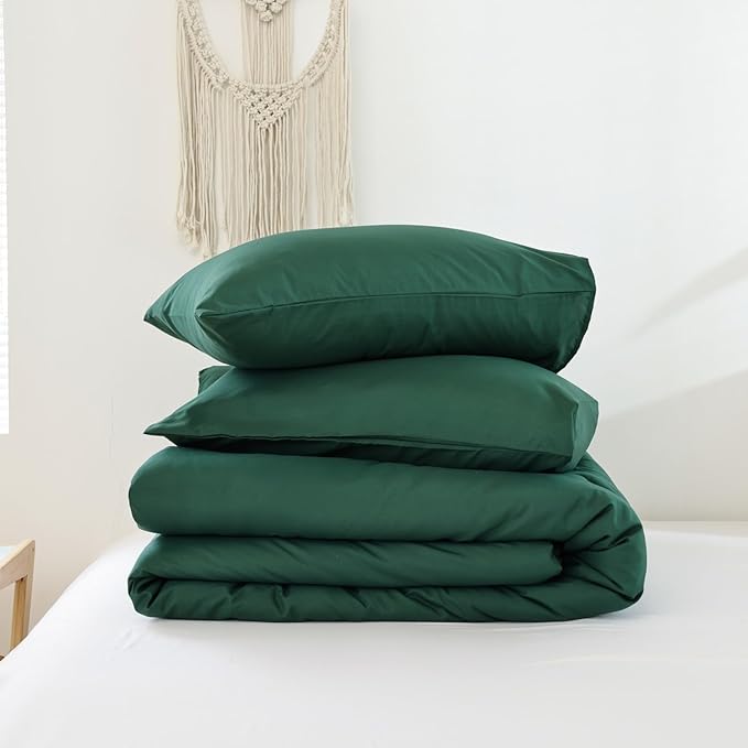 ROSGONIA Queen Comforter Set Emerald Green, All Season Blanket Lightweight - Image 8