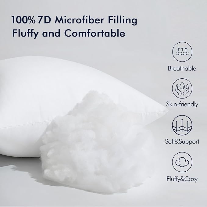 MIULEE Throw Pillow Insert Premium Pillow Stuffer Sham Square - Image 2