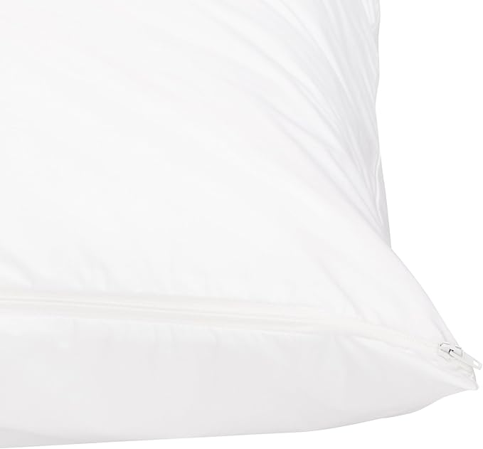 Amazon Basics Standard Breathable 100% Cotton Hypoallergenic Pillow Protector - Image 4
