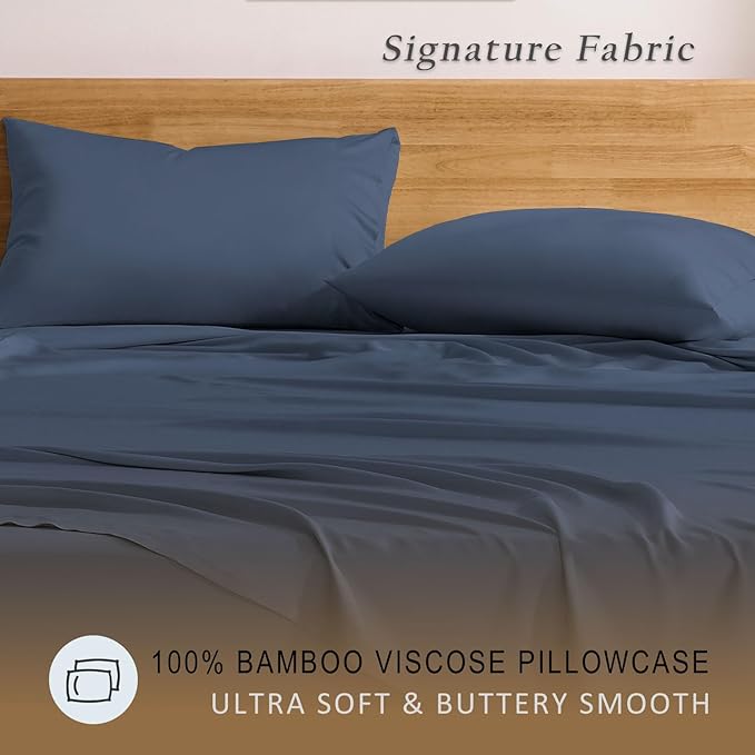TOSMO Luxury Pillow Case Set of 2-100% Viscose Derived from Bamboo - Image 2