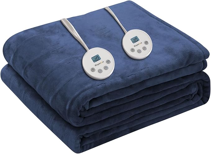 Wapaneus Heated Blanket Electric Queen Size 84"x90"-Dual Control by Wapaneus