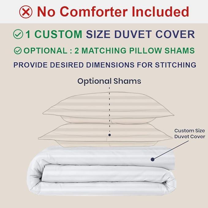 Kotton Culture Custom Duvet Cover -100% Egyptian Cotton 600 Thread Count Soft - Image 2