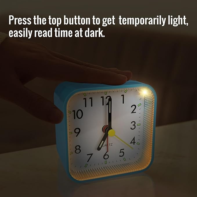 Lamisola Small Battery Operated Analog Alarm Clock - Image 5
