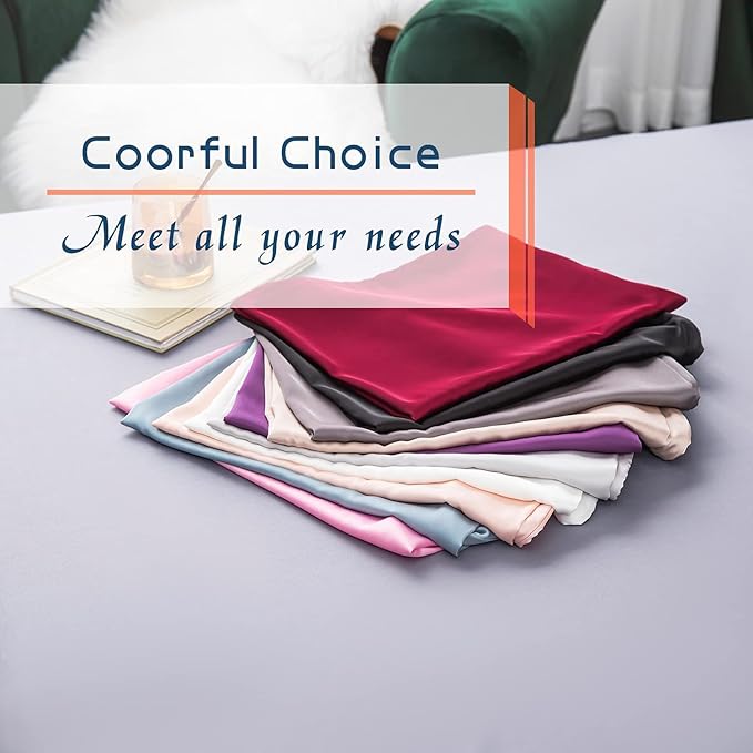 2 Pcs Mulberry Silk Pillowcase for Hair and Skin, Cooling Silk Pillow Case - Image 7