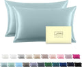 Silk Pillow Cases 2 Pack, Soft Breathable and Sliky Queen Size Pillow Cases Set by Suatien