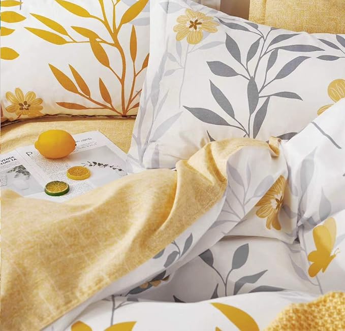 SLEEPBELLA Duvet Cover Queen Size, 600 Thread Count Cotton Grey Branches and - Image 3