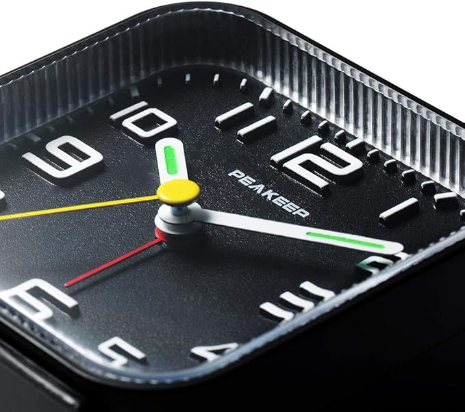 Peakeep 3D Numbers No Tick-Tock Analog Alarm Clock - Image 2