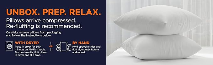 Amazon Basics Square Hypoallergenic Pillow Insert, Down Alternative Fiberfill - Image 4
