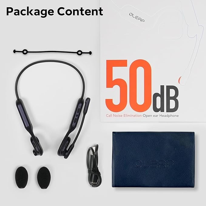 Pilot P200b Pro Wireless Headset with Mic for Work, 50dB Noise Cancelling Headphones with ENC, Bluetooth 5.3 - Wireless Computer Headset for Meetings and Calls-DeskoryOffice