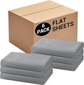 Bulk Twin Flat Sheets Only, 6 Pack Quick Sort Top Bed Sheet, Color-Coded Label by Culve