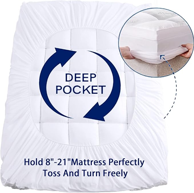 Mattress Topper Twin XL Size, Cooling Extra Thick Breathable Viscose Made from - Image 5