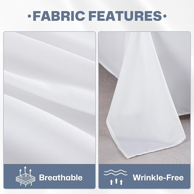 Lavisun Full Flat Sheets 2 Pack, Hotel Quality Flat Bed Sheets, Brushed - Image 4