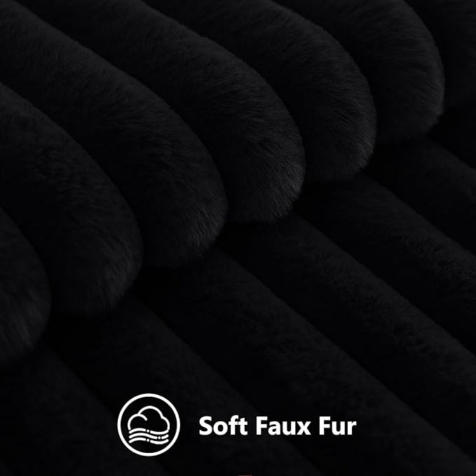 decorUhome Cozy Faux Fur Throw Pillow Covers 26x26 Set of 2 Decorative Soft - Image 2