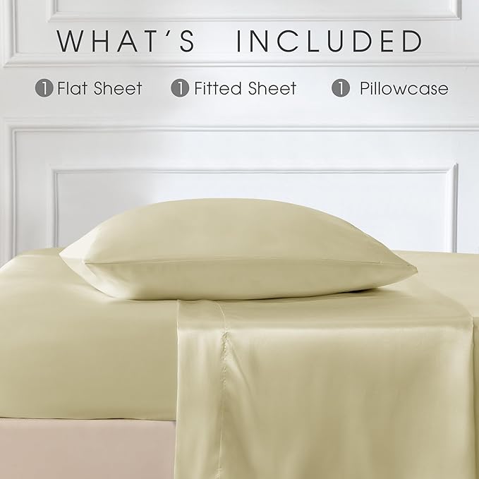 FreshCulture Satin Sheets Twin XL Bed Set - Image 3