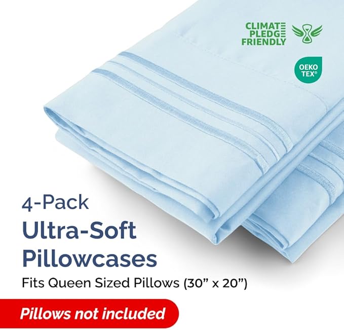 Queen Pillow Cases Set of 4 - Image 2