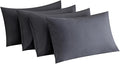 MINIPANDA Dark Gray Pillow Cases Standard Size Set of 4 by Unknown