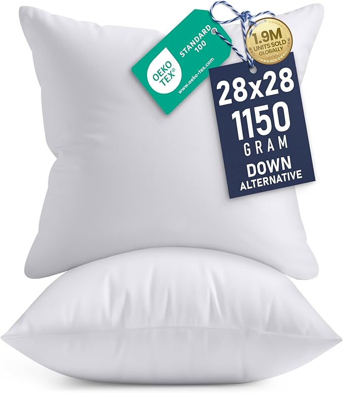 Utopia Bedding 28x28 Pillow Inserts, Sofa & Couch – Soft, Supportive & Fluffy by UTOPIABEDDING