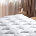 WhatsBedding Waterproof Mattress Pad Full Size Cotton Top Down Alternative by WhatsBedding
