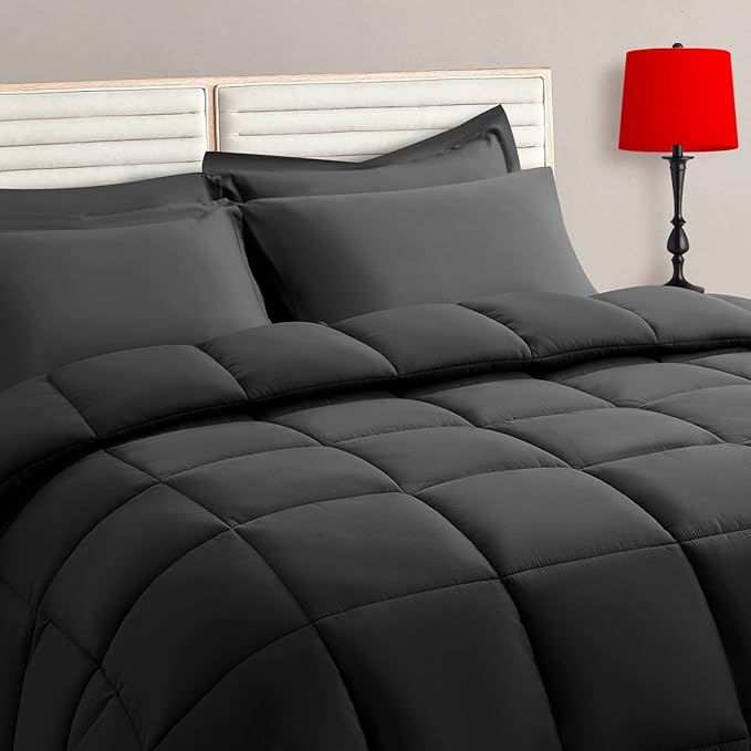 TAIMIT Dark Grey Twin Size Comforter Set by TAIMITBedingSets