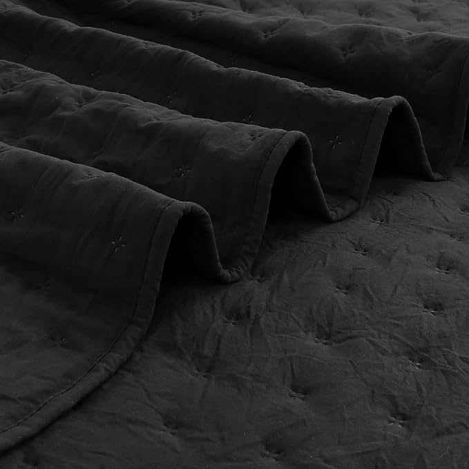 ROARINGWILD Black Queen Size Quilt Bedding Sets - Image 6