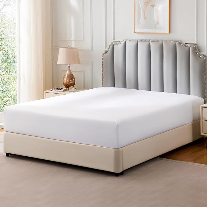 FreshCulture Pure Cotton Fitted Sheets Twin Size, 300 Thread Count Percale - Image 8