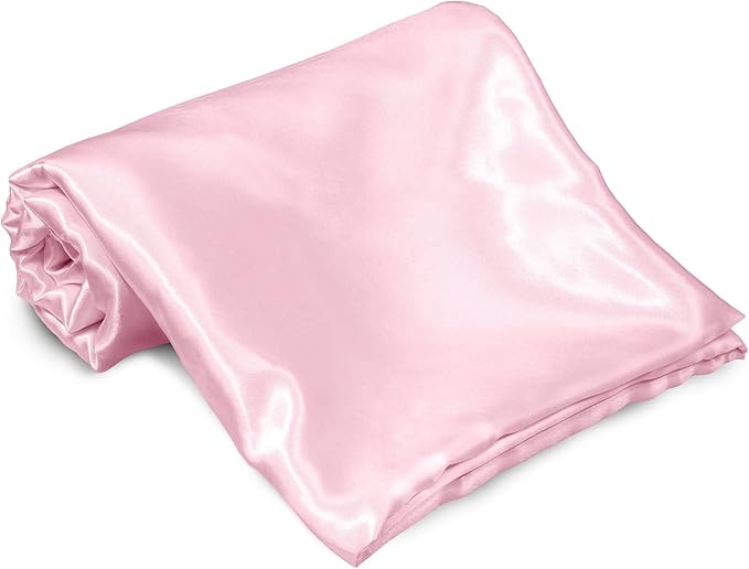 Homiest Blush Pink Satin Flat Sheet - Image 2