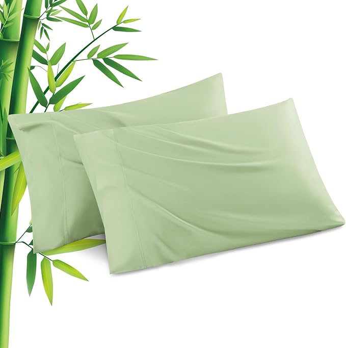 Pillowcases Standard Size 2 Pack, Cooling Viscose Pillow Cases by JamRest