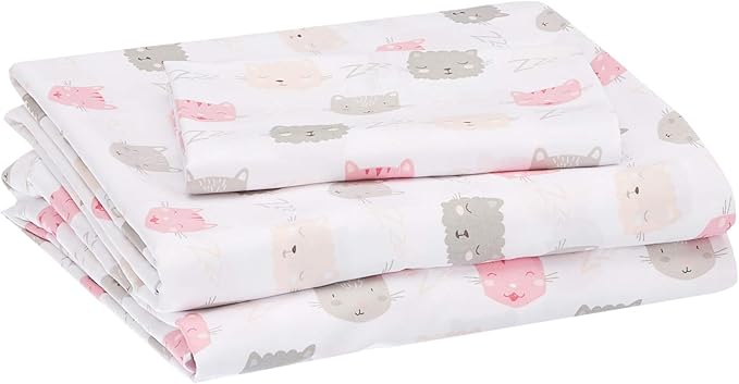 Amazon Basics Kid's Soft, Breathable, Easy-Wash Microfiber 3-Piece Sheet Set - Image 2