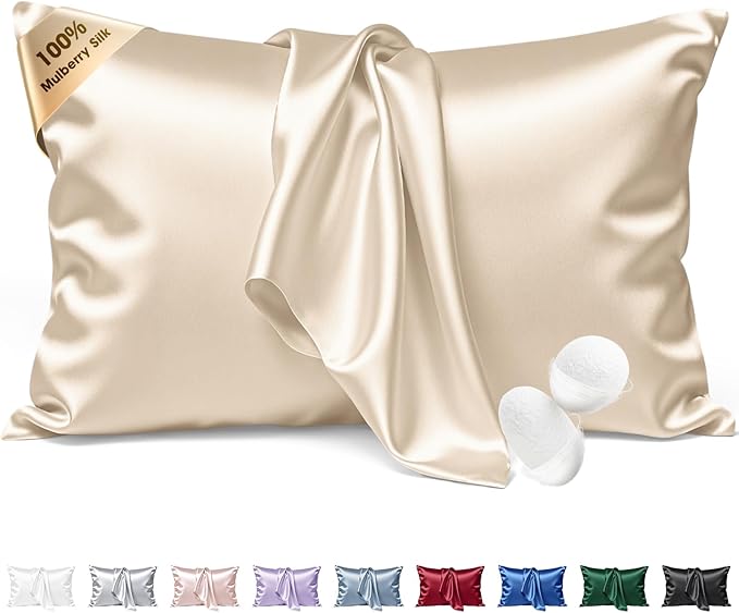 Silk Pillow Cases King Size 100% Mulberry Silk Pillowcase by BRINGYOUTHEBEST