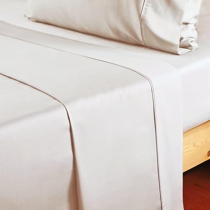 2-Pack Cotton TwinXL Flat Sheet Only, 600 Thread Count 100% Egyptian Cotton Top - Image 7