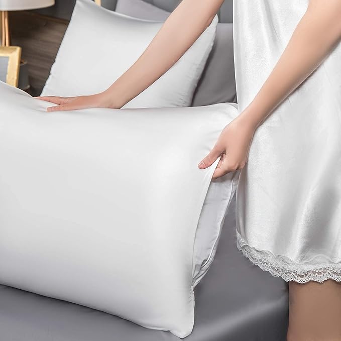 Mulberry Silk Pillowcase for Hair and Skin, Cooling Silk Pillow Case - Image 6