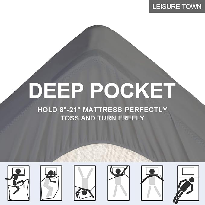 LEISURE TOWN Cotton California King Mattress Pad Fitted Quilted Mattress Cover - Image 4