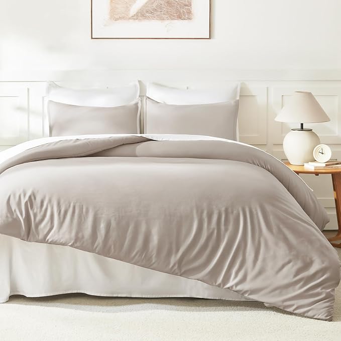 Litanika Comforters Super King Size Linen, 3 Pieces Lightweight Solid Bedding - Image 6