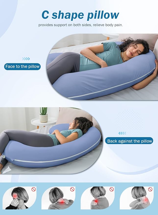 INSEN Cooling Pregnancy Pillow, Maternity Pillow - Image 5