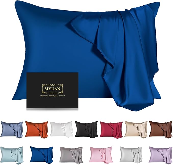 Mulberry Silk Pillowcase for Hair and Skin, King Size Cooling Silk Pillow Case by SIYUAN