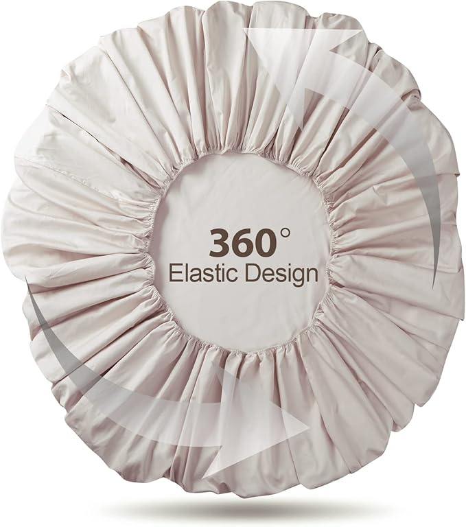 100% Egyptian Cotton Fitted Sheet Queen Size, 600 Thread Count 8-16" Deep - Image 7