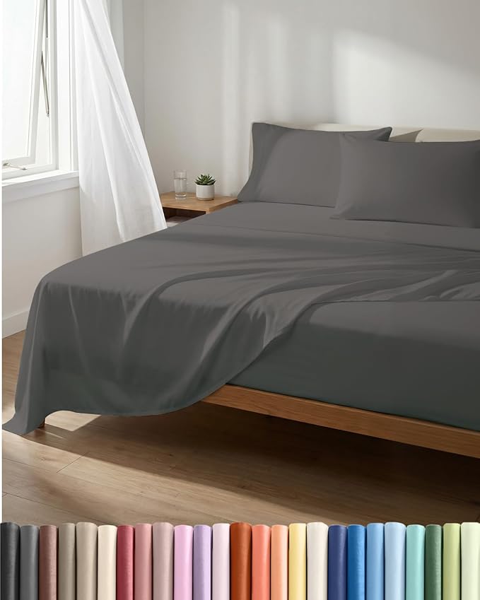 Lightweight 4 Piece Bed Sheet Set Queen Size by CGKUnlimited