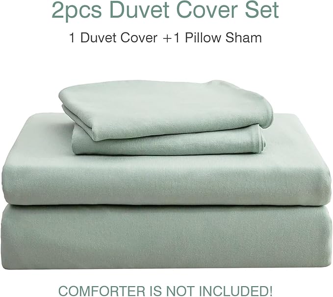 PURE ERA Jersey Knit Duvet Cover Set 100% T-Shirt Cotton Super Soft Comfy 2pc - Image 7