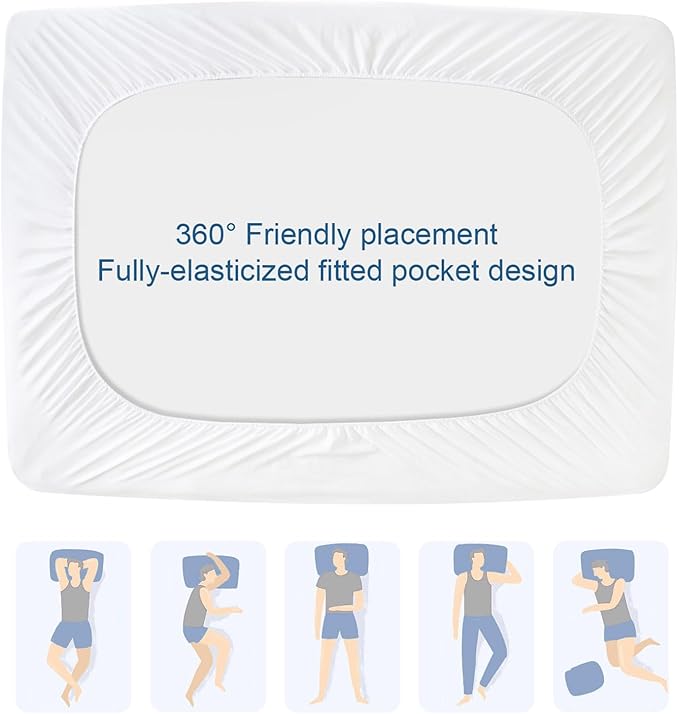 Split Top King Mattress Protector Pad Waterproof Quilted, Mattress Cover - Image 4