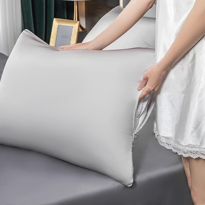 Mulberry Silk Pillowcase for Hair and Skin, Cooling Silk Pillow Case - Image 5