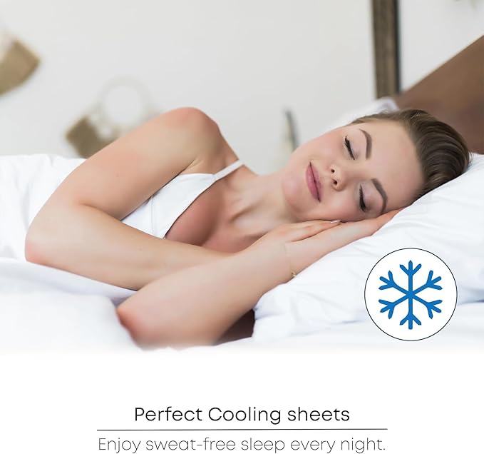 LINENWALAS 100% Rayon Derived from Bamboo Silk Pillow Cases Set of 2, Soft - Image 8