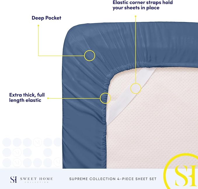 Twin XL Sheets - Breathable Luxury Sheets - 1800 Supreme Collection Extra Soft - Image 5