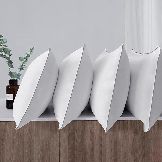 Piwaal Bed Pillows for Sleeping Queen Size Set of 4, Down Alternative Filling - Image 3