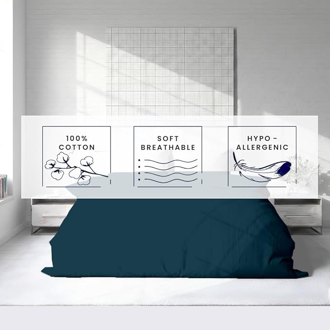 Kotton Culture 3 Pc 120" x 98" Duvet Cover Set Oversized King 100% Egyptian - Image 6
