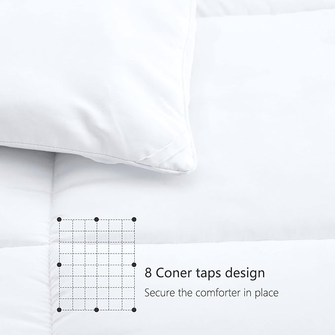 TEXARTIST Premium 2100 Series Full Comforter All Season Breathable White - Image 6