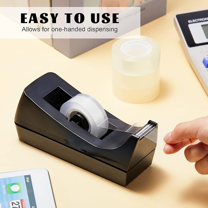 10 Pack Desktop Tape Dispenser Tape Roll Non Skid Base Tape Dispensers for Office Home School (Tape Not Included)-DeskoryOffice