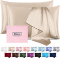 Silk Pillow Cases 2 Pack Mulberry Silk Pillowcases Soft Breathable Both Sided by Casbrove