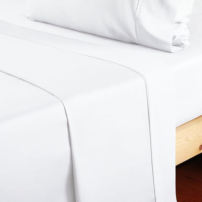 Cotton Cal King Flat Sheet Only, 600 Thread Count 100% Egyptian Cotton Top - Image 7