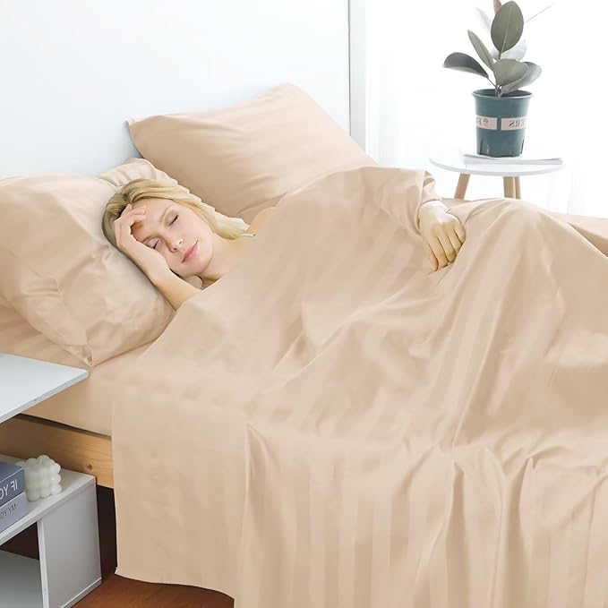 2-Pack Cotton Full Flat Sheet Only, 600 Thread Count 100% Egyptian Cotton Top - Image 5