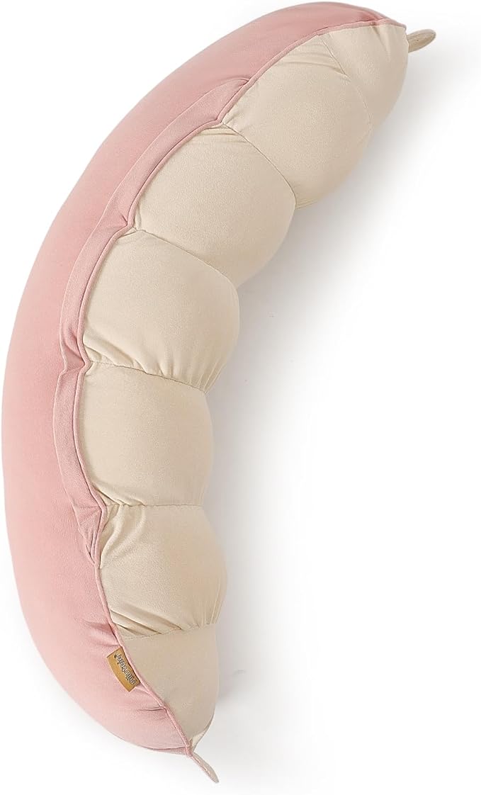 Peallow(Pat. Pend) – Long Round Body Pillow for Adults, Bolster Pillow for Sleeping, Soft and Supportive Pillow for Sleeping & Lumbar Support